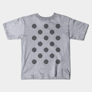 Zen Dot Pattern ICHIMATSU black Kids T-Shirt